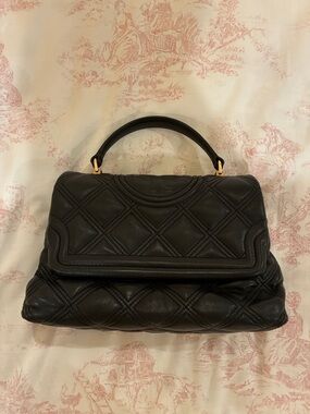 Tory Burch Black Quilted Top-Handle Women’s Bag